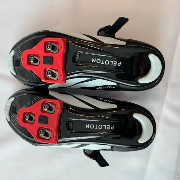 Peloton Black & Red Cycling Shoes with Cleats - Size 39 - Picture 12 of 12